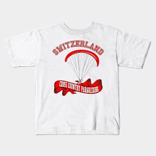 switzerland Paragliding | Casual 2 Sided Kids T-Shirt